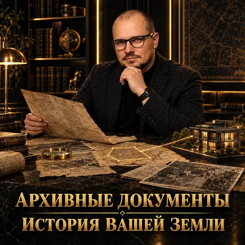Старые документы и карта земельного участка для проверки истории права