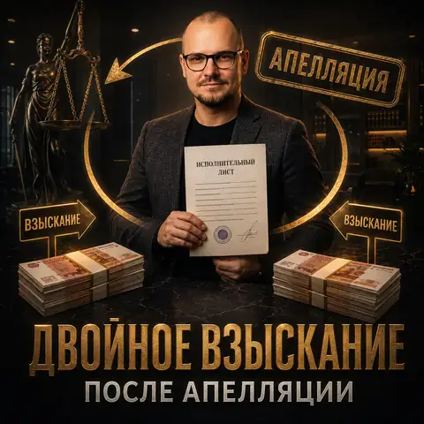 Артём Плужников с исполнительным листом на фоне двойного взыскания и апелляции