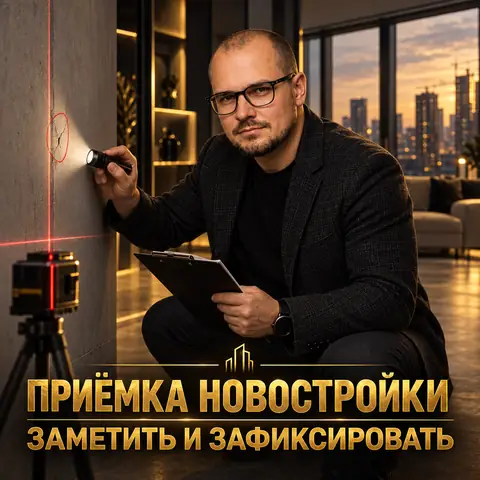 Приёмка квартиры в новостройке с актом осмотра, фотографиями и перечнем дефектов