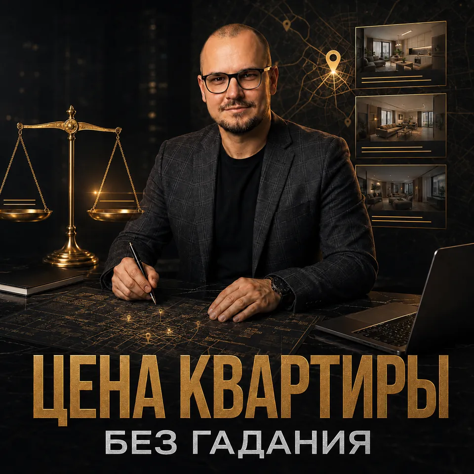 Артём Плужников сравнивает цены похожих квартир и рассчитывает стоимость продажи